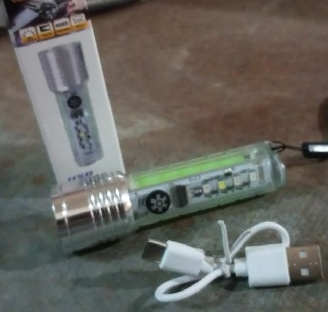 Close-up of Rechargeable LED Flashlight