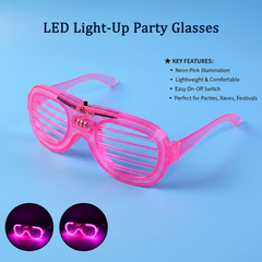 Light-up LED party glasses accessory