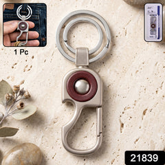 Heavy Duty Metal Key Holder with Secure Lock Keychain (1 Pc)