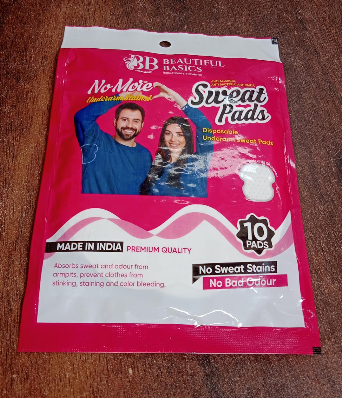 Underarm sweat pads demonstrating thin design