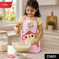 Kids waterproof apron with adjustable ties, 1 piece