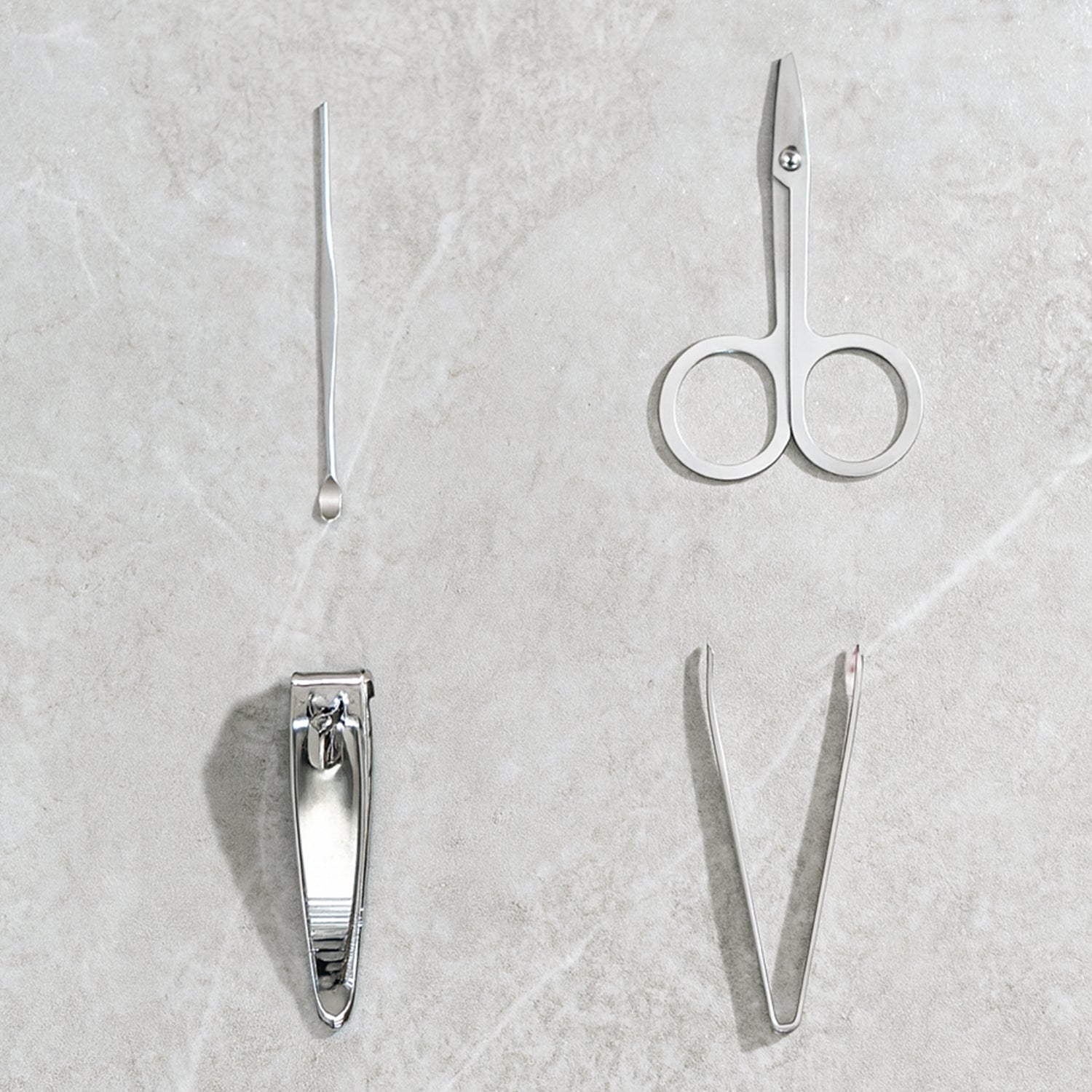 Mini 4-piece stainless steel nail clipper set