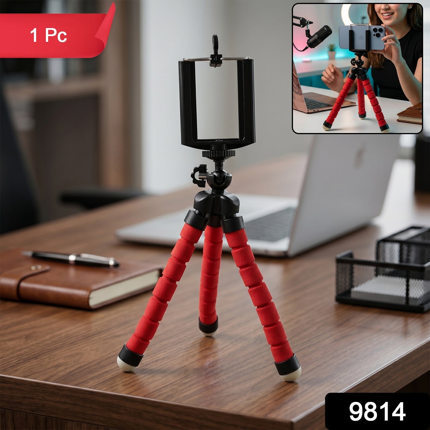 Pack of flexible mini tripods