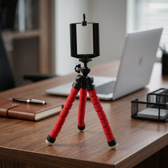 Octopus style tripod with clip holder