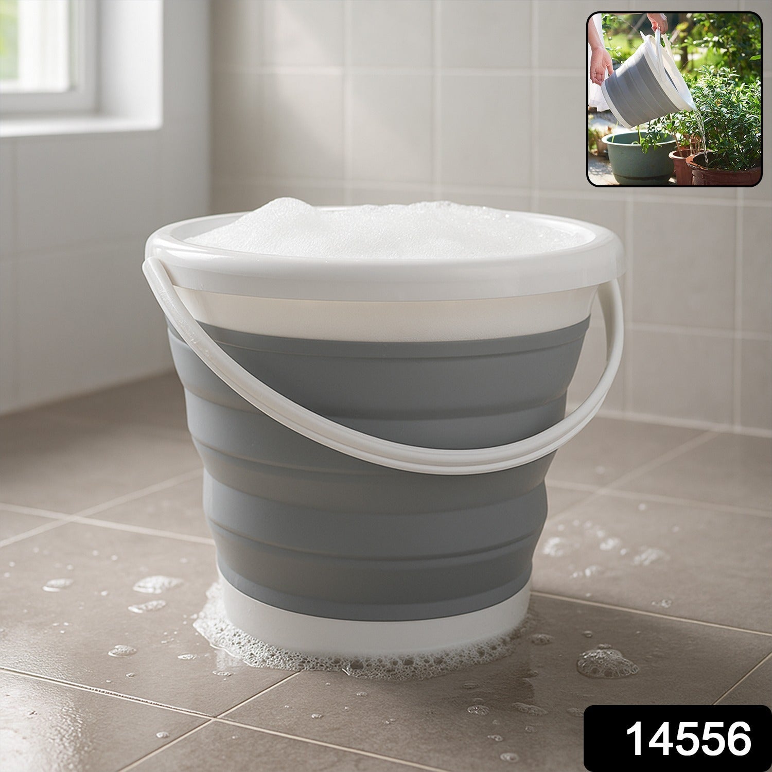 Collapsible Folding Bucket for Cleaning, Car Wash, Gardening & Travel (1 Pc / 23x16 Cm)