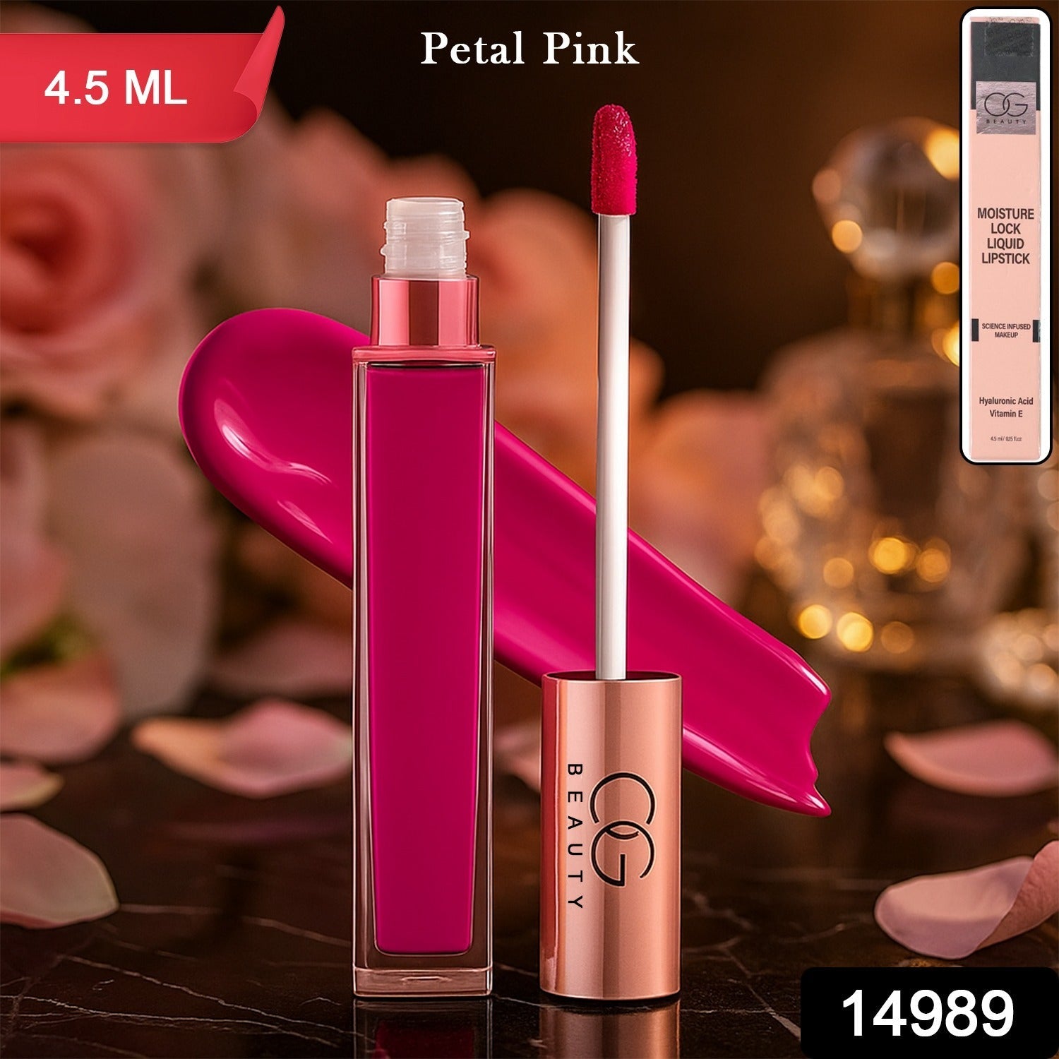 OG Beauty Petal Pink Moisture Lock Liquid Lipstick (4.5 ML / 1 Pc)