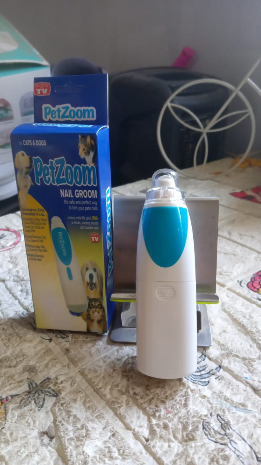 Electric Pet Nail Paw Trimmer, Clipper for Dogs and Cats â€“ Cordless Nail Grinding Grooming Tool (1 Pc / Battery Not Included)