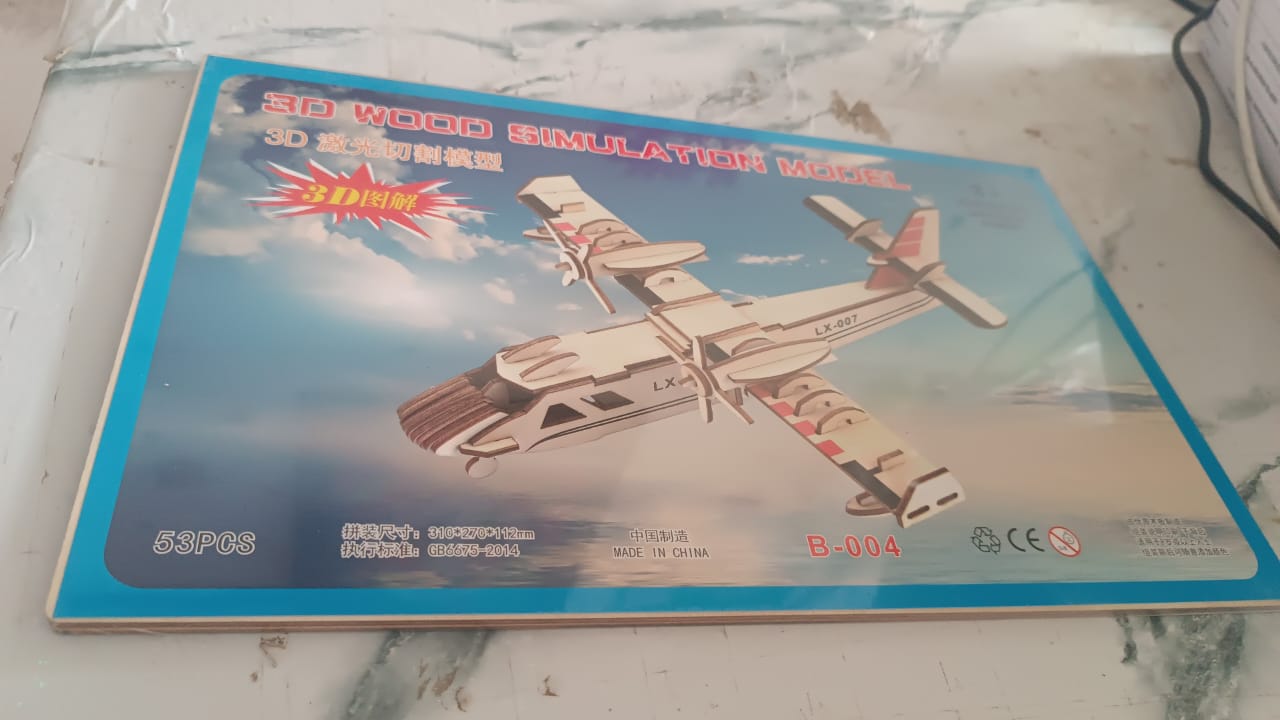 3D Wooden Aircraft Puzzle DIY Assembly Kit (Mix Design â€“ 1 Set)