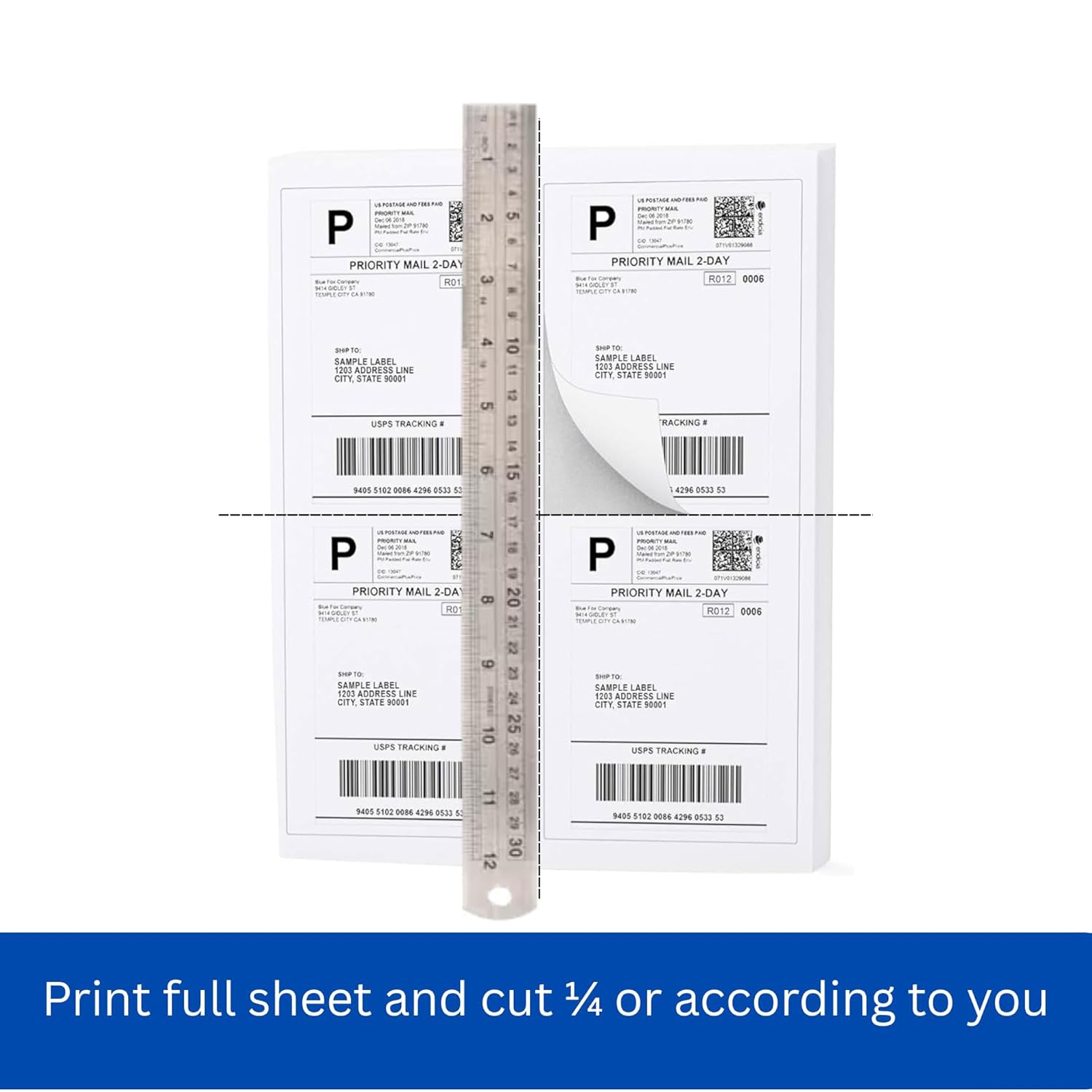 Oddy Self-Adhesive Label Sheets – A4 Full-Sheet Labels (100 Sheet)