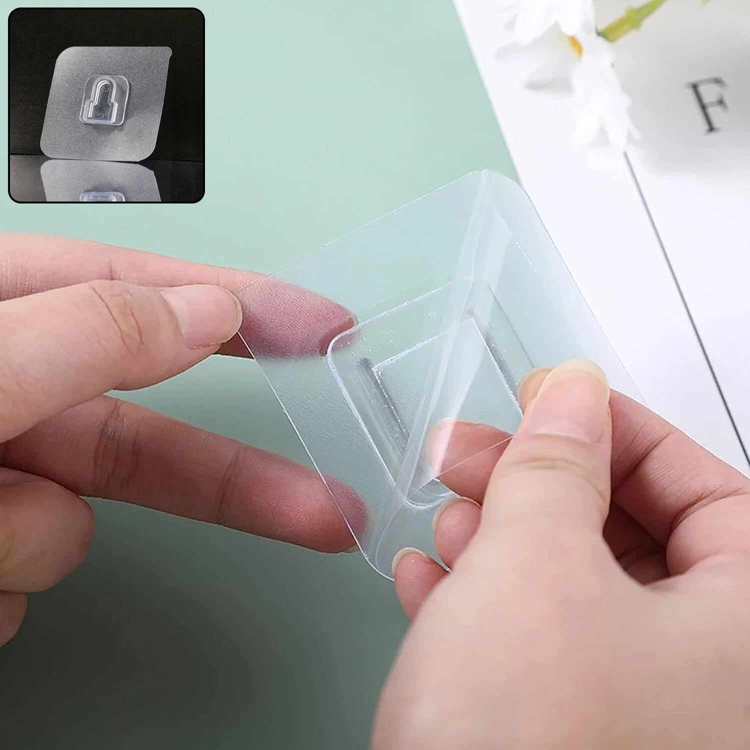 Premium Transparent Wall Hook Sticker (1 Pc)