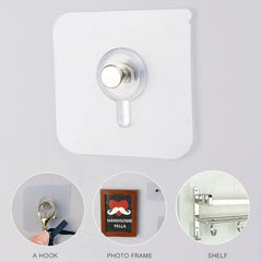 Transparent Self Adhesive Wall Hook Set (12 Pc)