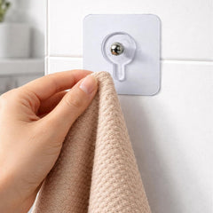 Transparent Self Adhesive Wall Hook Set (12 Pc)