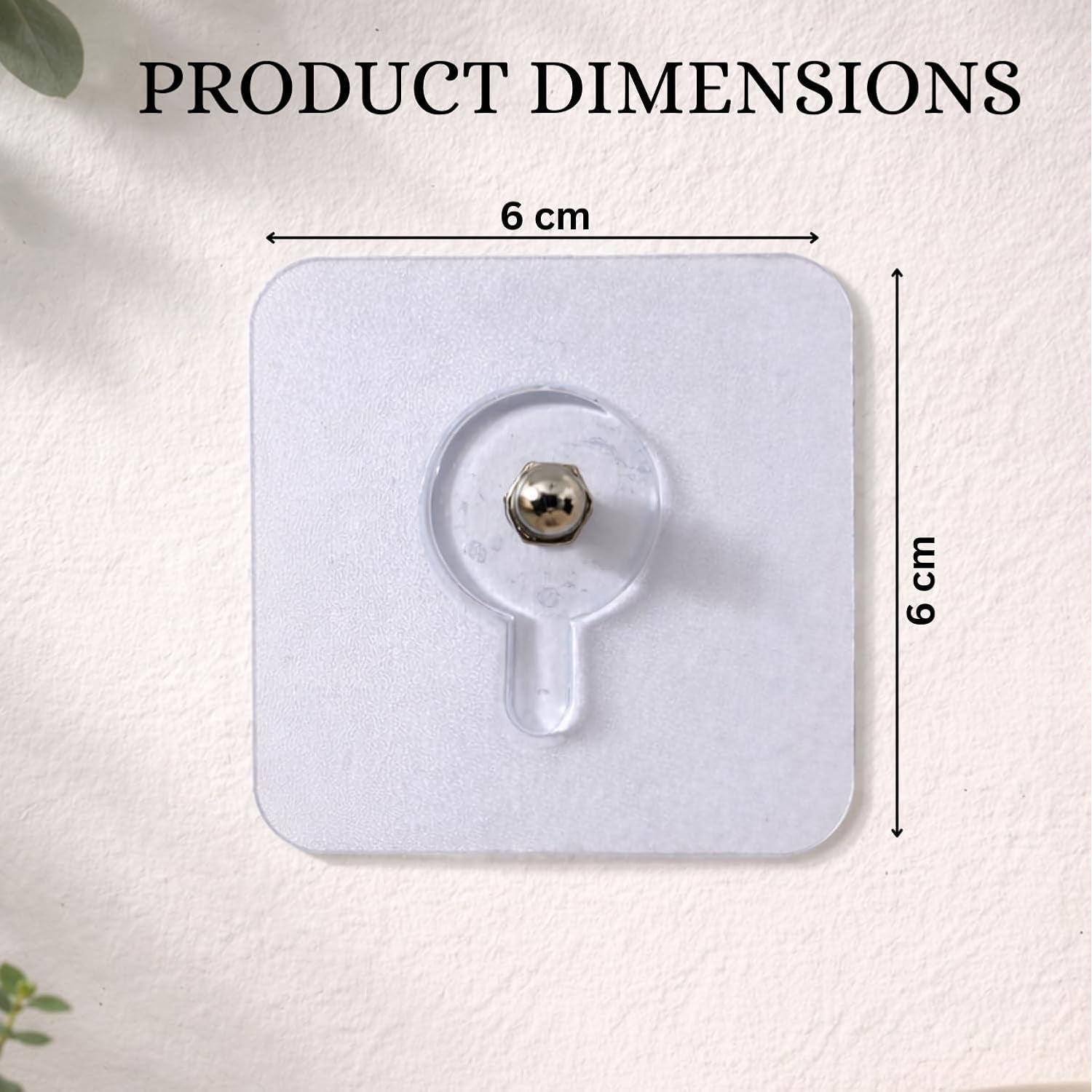 Transparent Self Adhesive Wall Hook Set (12 Pc)