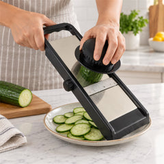 Premium Adjustable Vegetable & Fruit Slicer with Sharp Stainless Steel Blade
