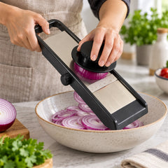 Premium Adjustable Vegetable & Fruit Slicer with Sharp Stainless Steel Blade