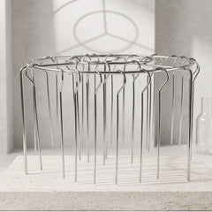 BBQ kebab stand with skewers for even cooking