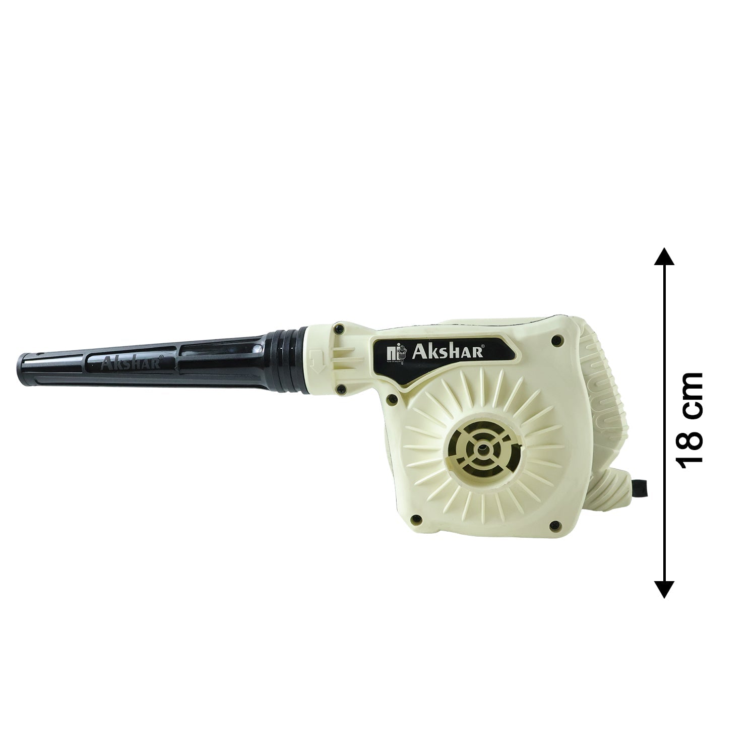 Electric air blower size comparison