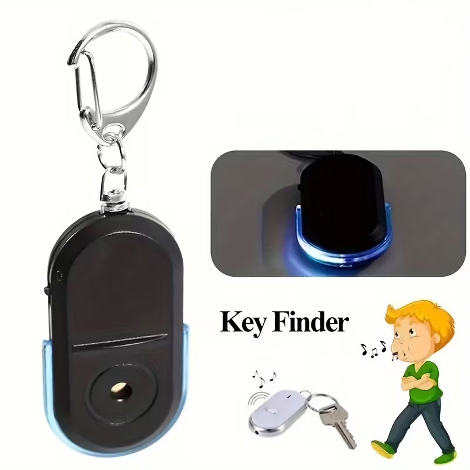 Personal Safety Alarm Keychain – Loud Emergency Siren with LED Light