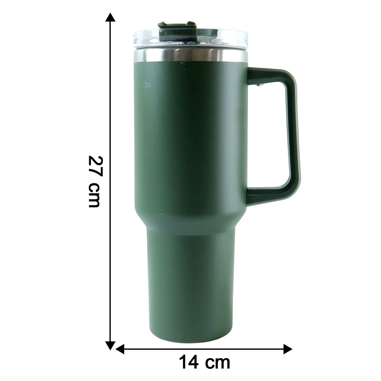 Diagram showing dimensions of 1200ML travel mug