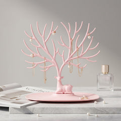 compact jewelry holder stand for earrings and rings