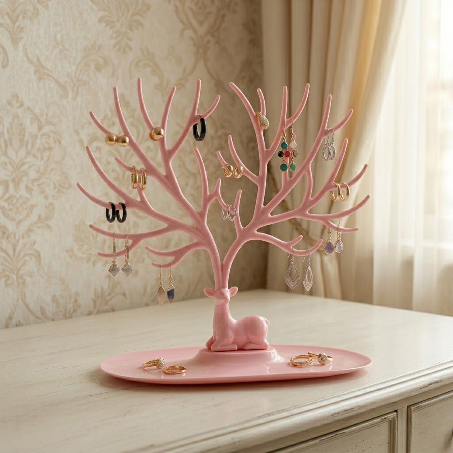 antler design jewelry stand for home decor