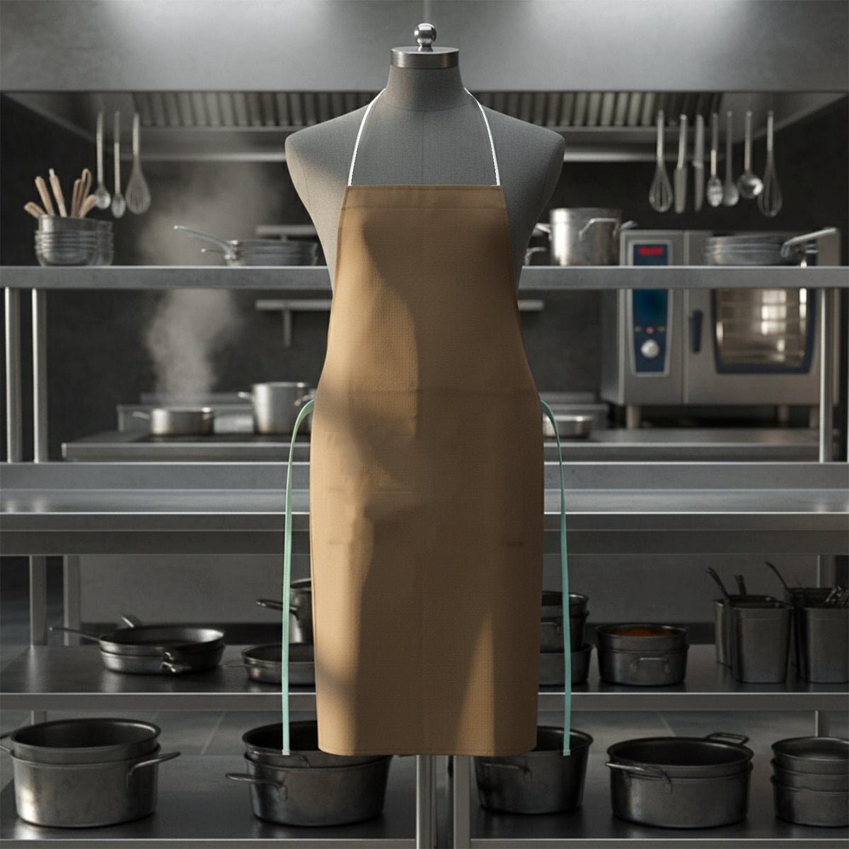 Premium full-cover chef apron on white background