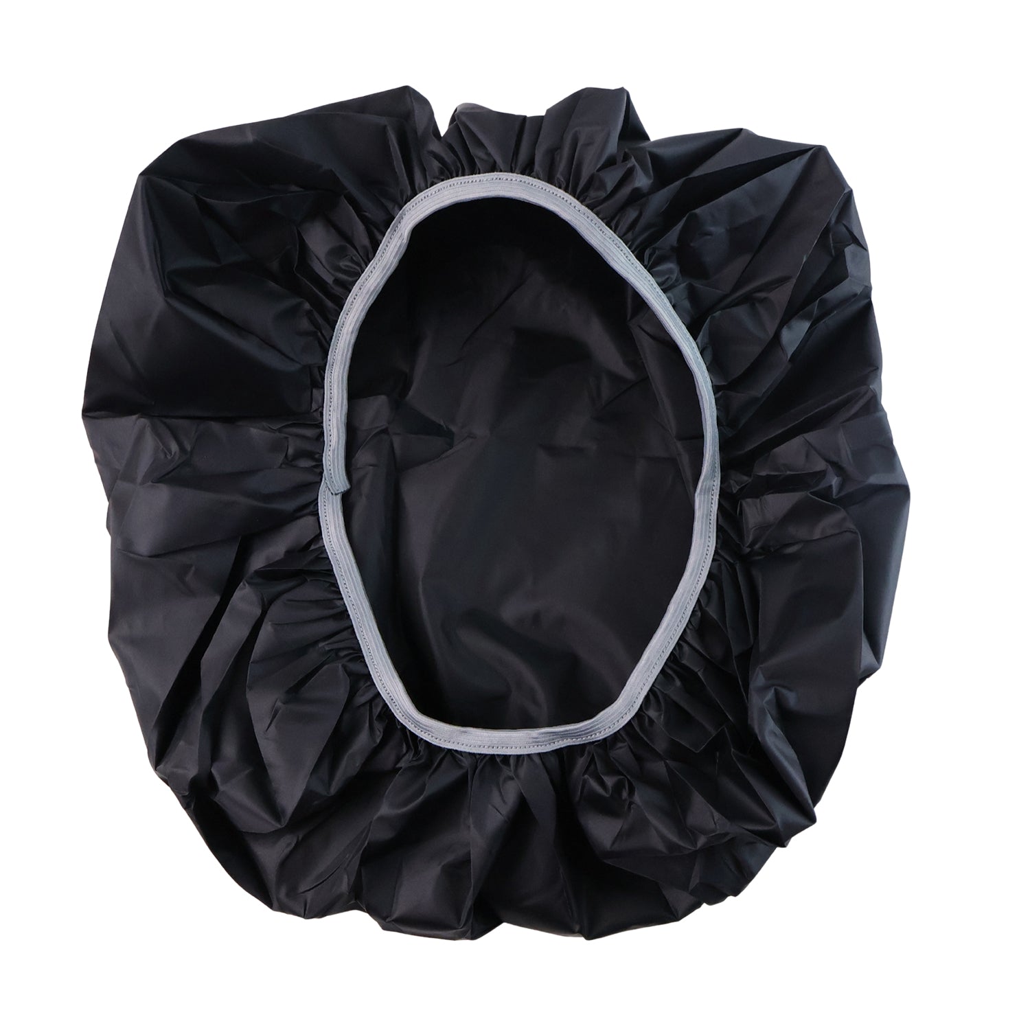 Close-up of rain cover material and strap buckles