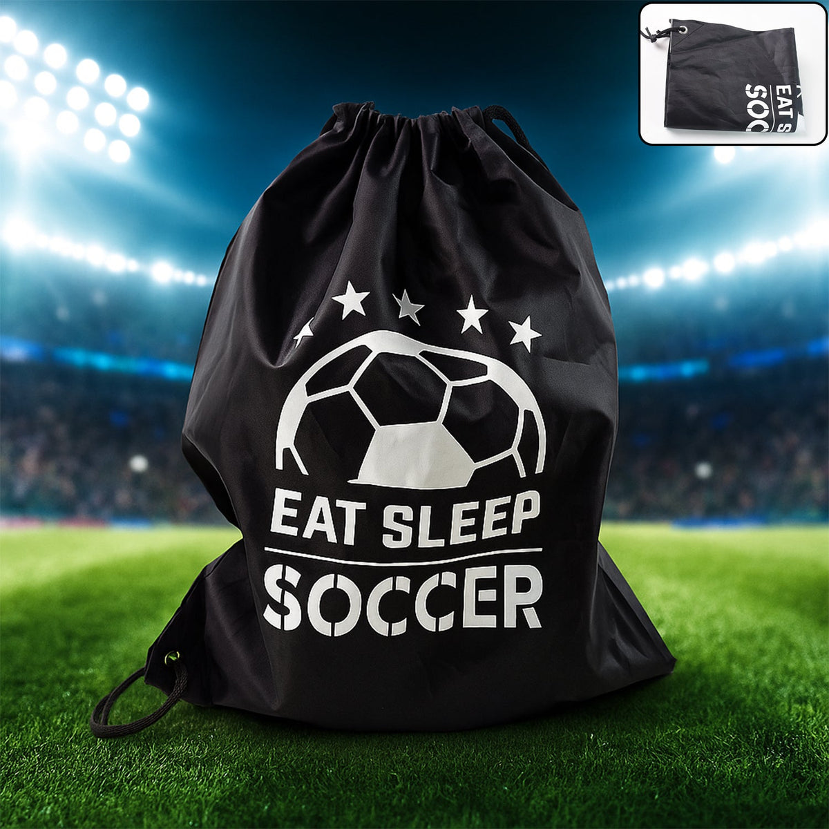 Black large drawstring sport backpack