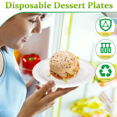 Freshee 6 Inch Round Compostable Bagasse Plate (10 Pcs Pack)