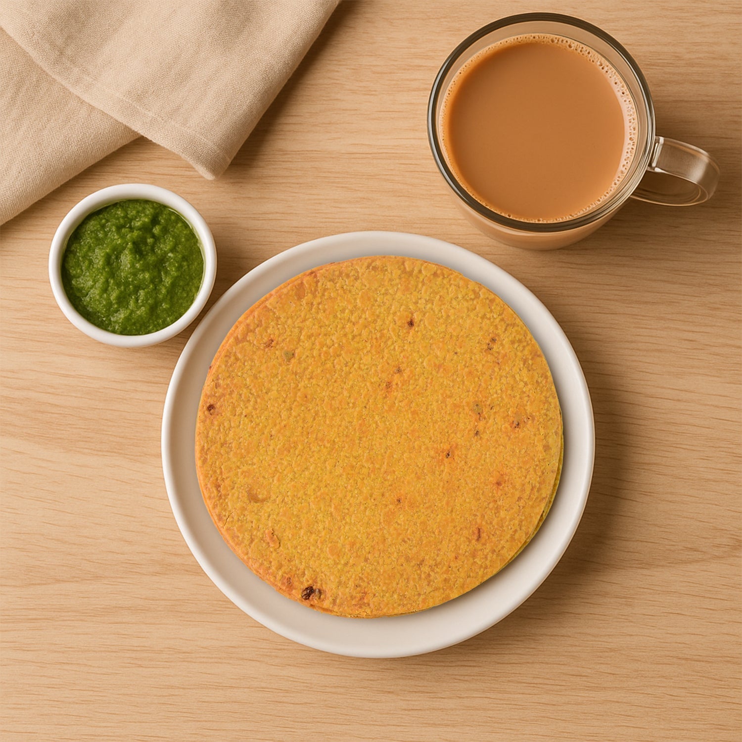 Stack of Maniarr's Ginger Garlic Khakhra, ready to be enjoyed as a snack.