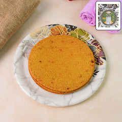 Crispy Bajri Khakhra with ginger garlic flavor, showcasing its golden texture.