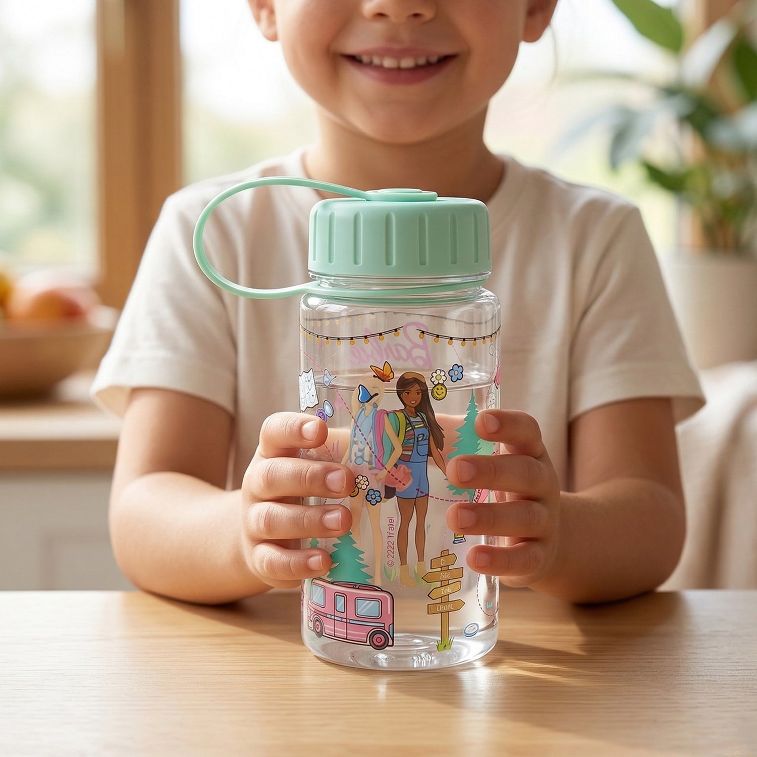 Kids Printed Water Bottle 400 ML Approx (1 Pc)