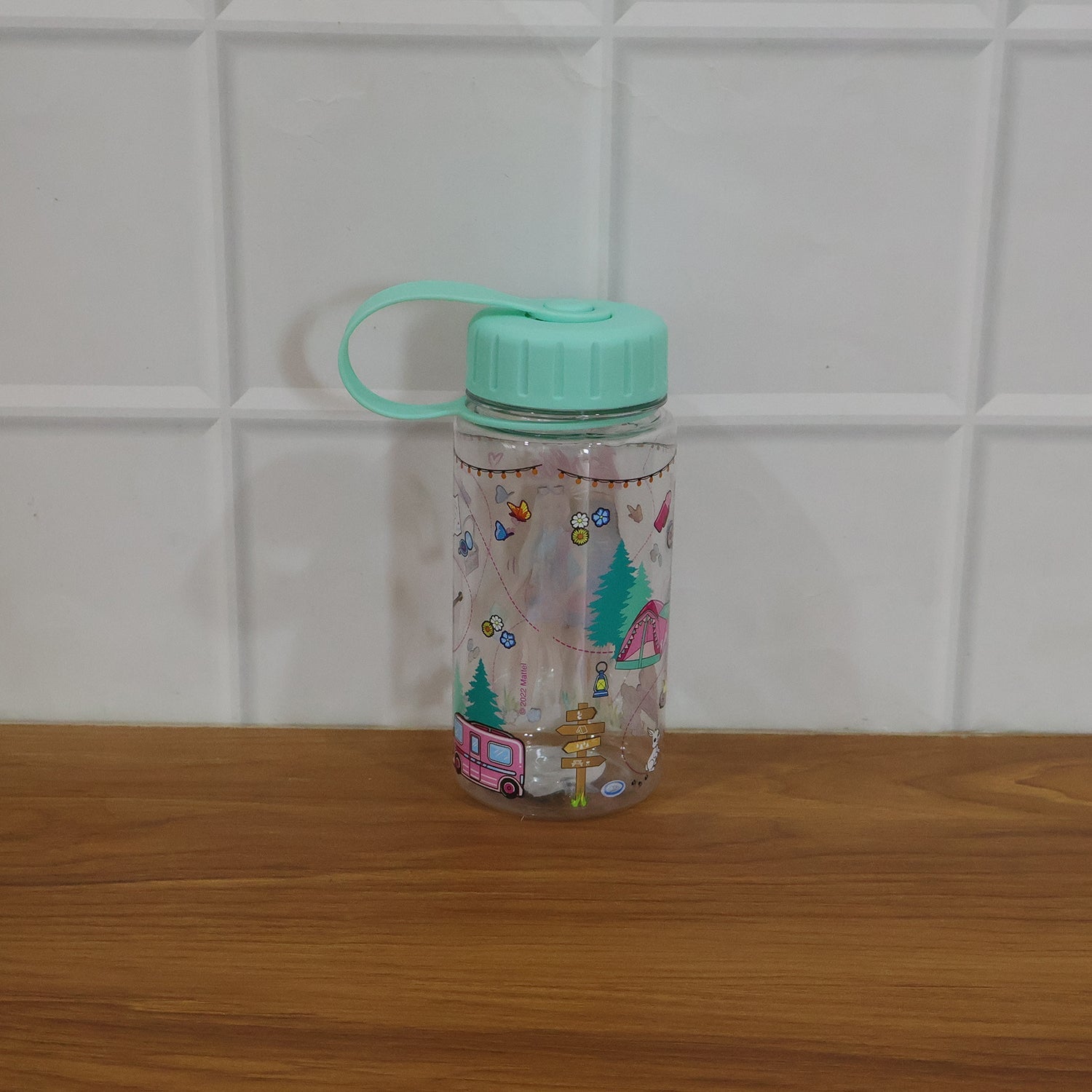 Kids carrying water bottle hanging on strap