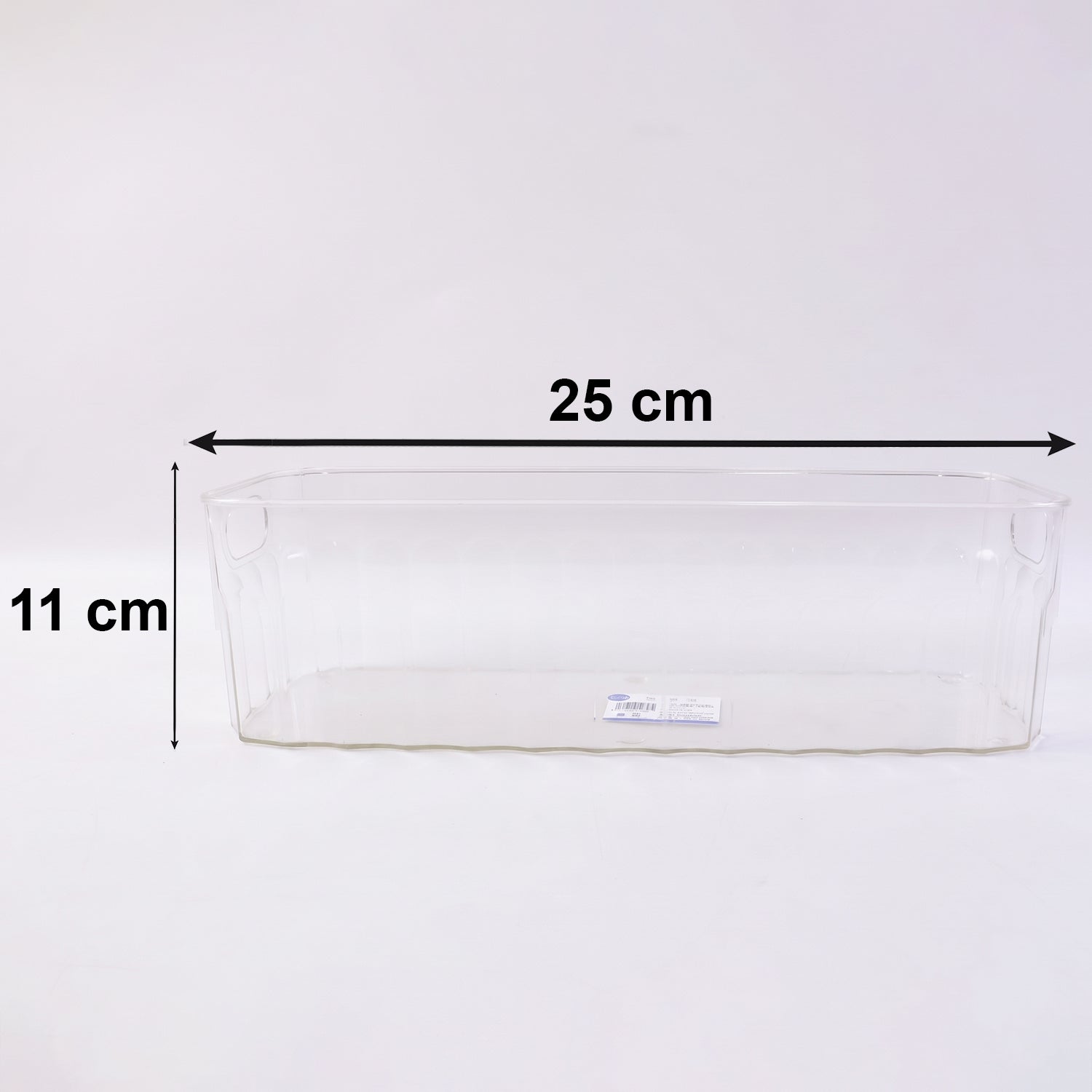 Lightweight, durable plastic storage basket for home and kitchen use.