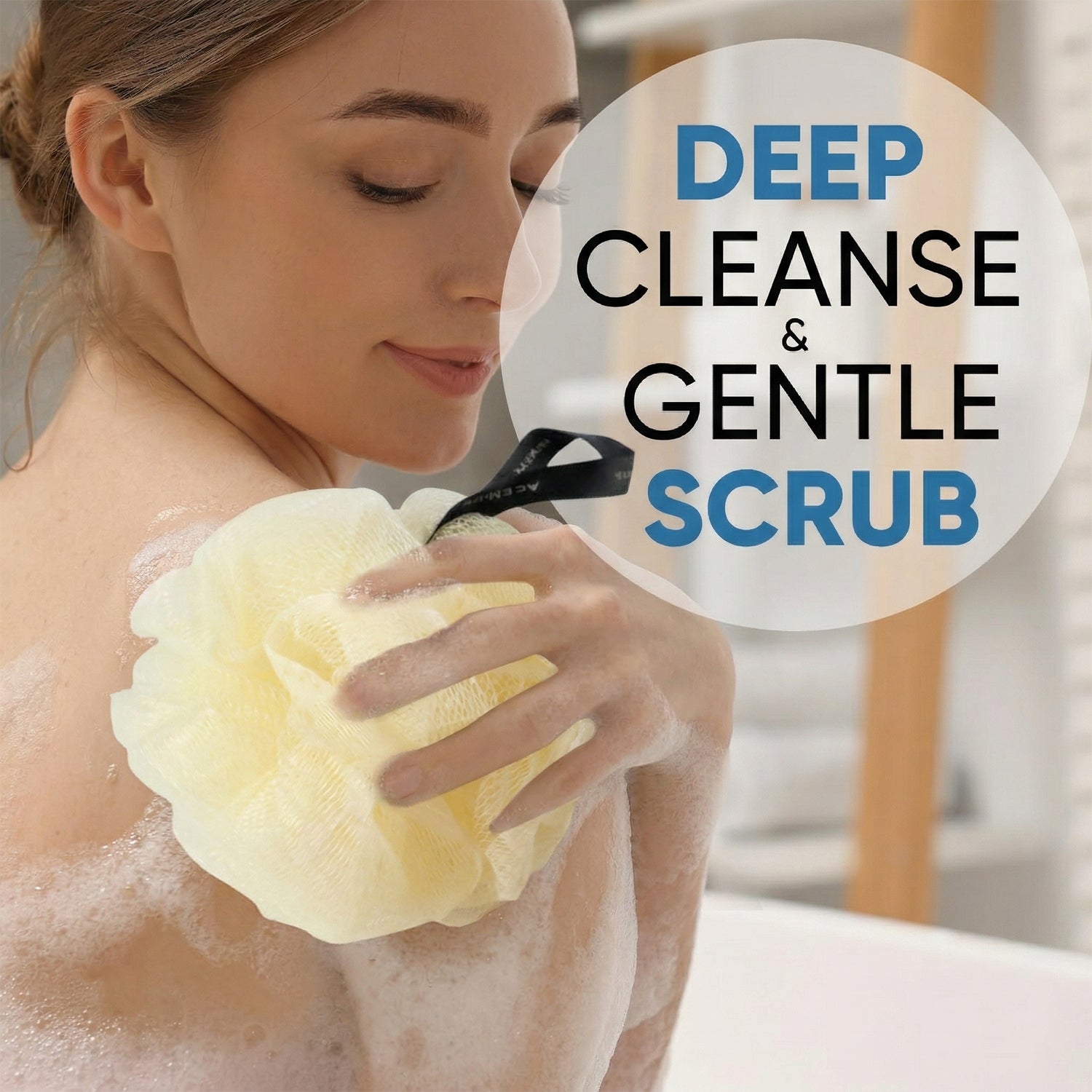 Soft Mesh Bath Loofah Scrubber (1 Pc)