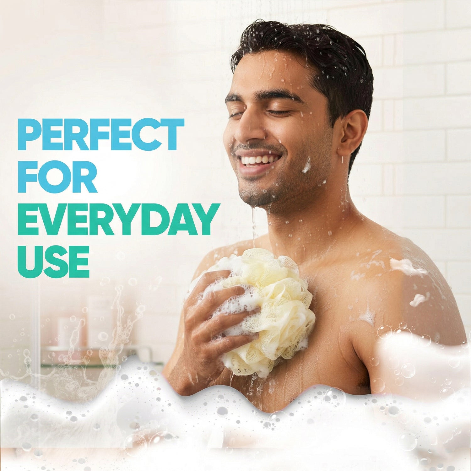 Soft Mesh Bath Loofah Scrubber (1 Pc)