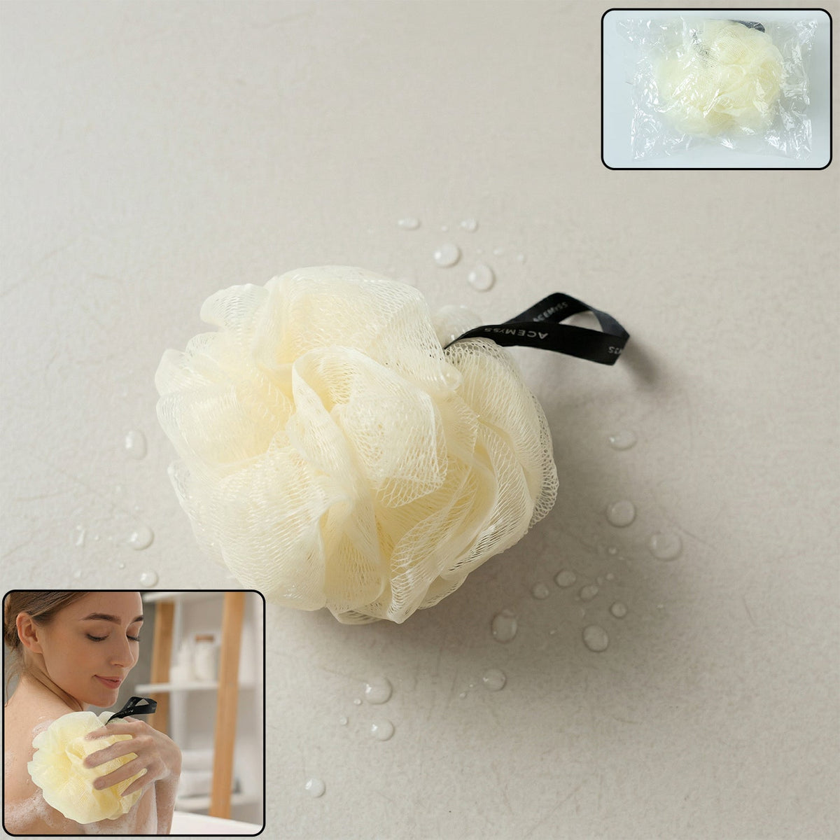 Soft Mesh Bath Loofah Scrubber (1 Pc)