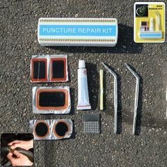 Bicycle Tire Repair Kit â€“ Portable Puncture Repair Set with Adhesive (1 Set / Mix Design)