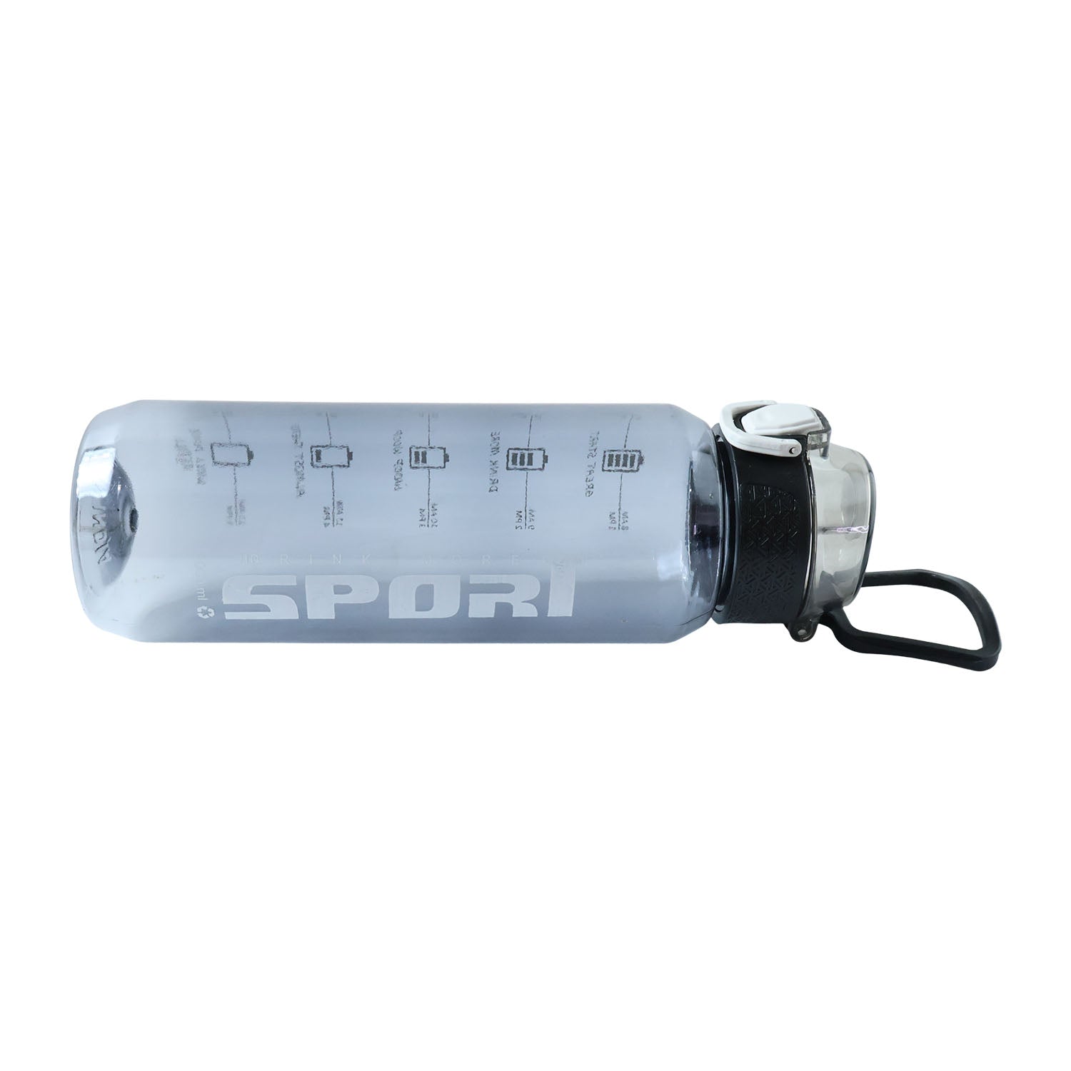 Side view of 1000 ML sports water bottle