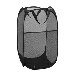 Large Foldable Mesh Laundry Basket Durable Clothes Hamper (1 Pc, 36x36x60cm)