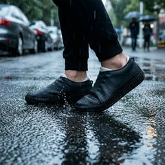 Waterproof Silicone Shoe Cover Black Color (1 Pair, Medium Size)