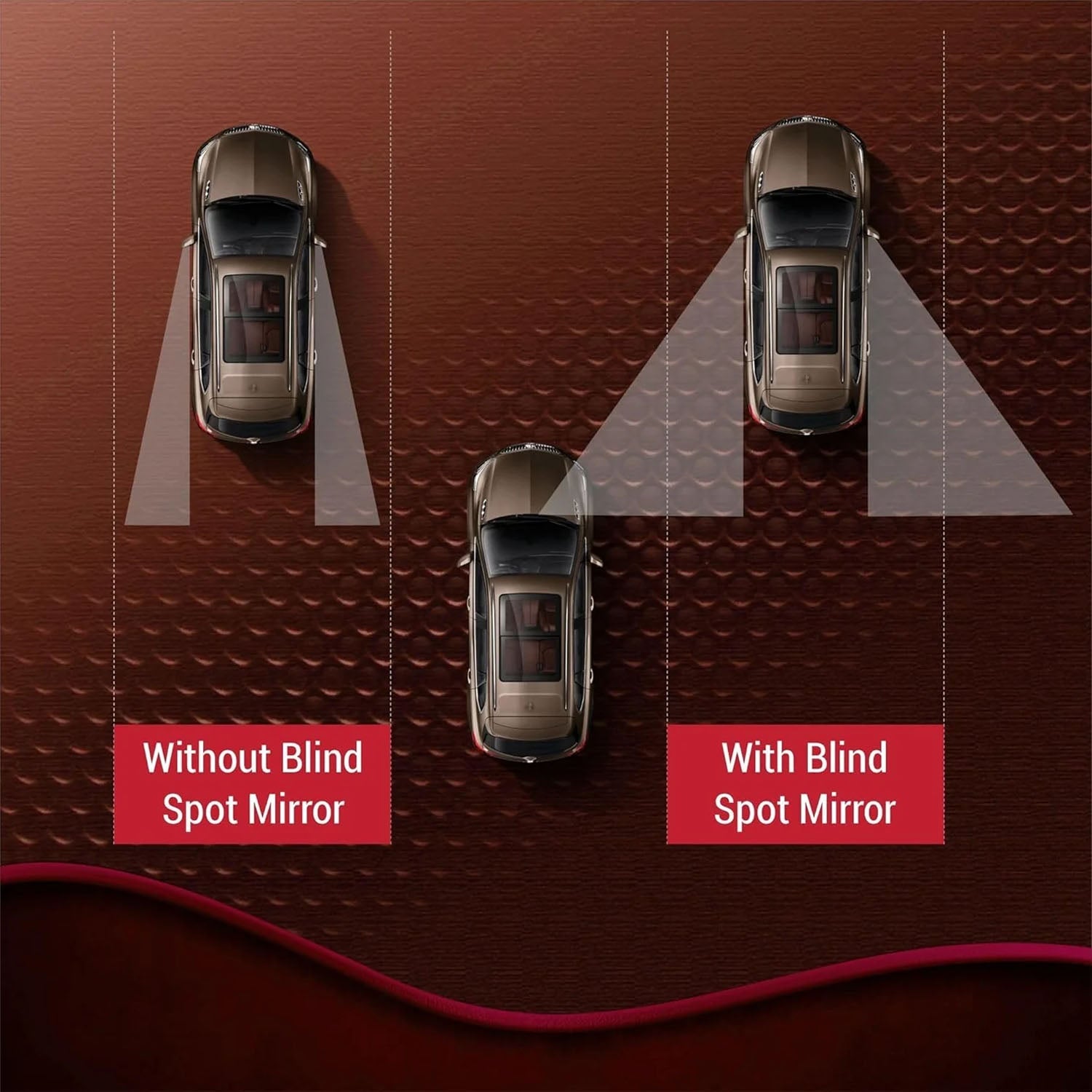 Universal Round Car Blind Spot Side Mirror (2 Pc Set)