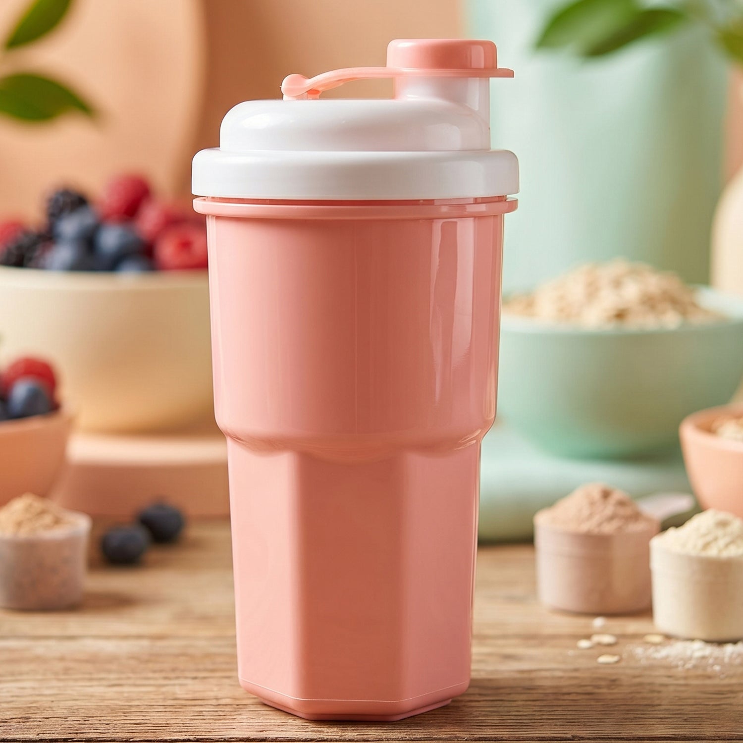 Multipurpose Protein Tumbler with Secure Flip Lid (400ML Approx)