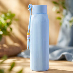 stylish blue glass drinking bottle