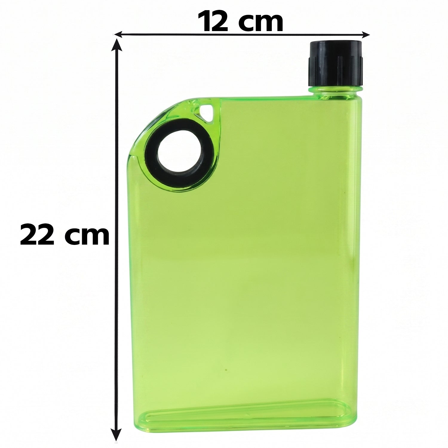 A5 Memo Notebook Shape Water Bottle 420 ML Slim Flat Portable (1 Pc)