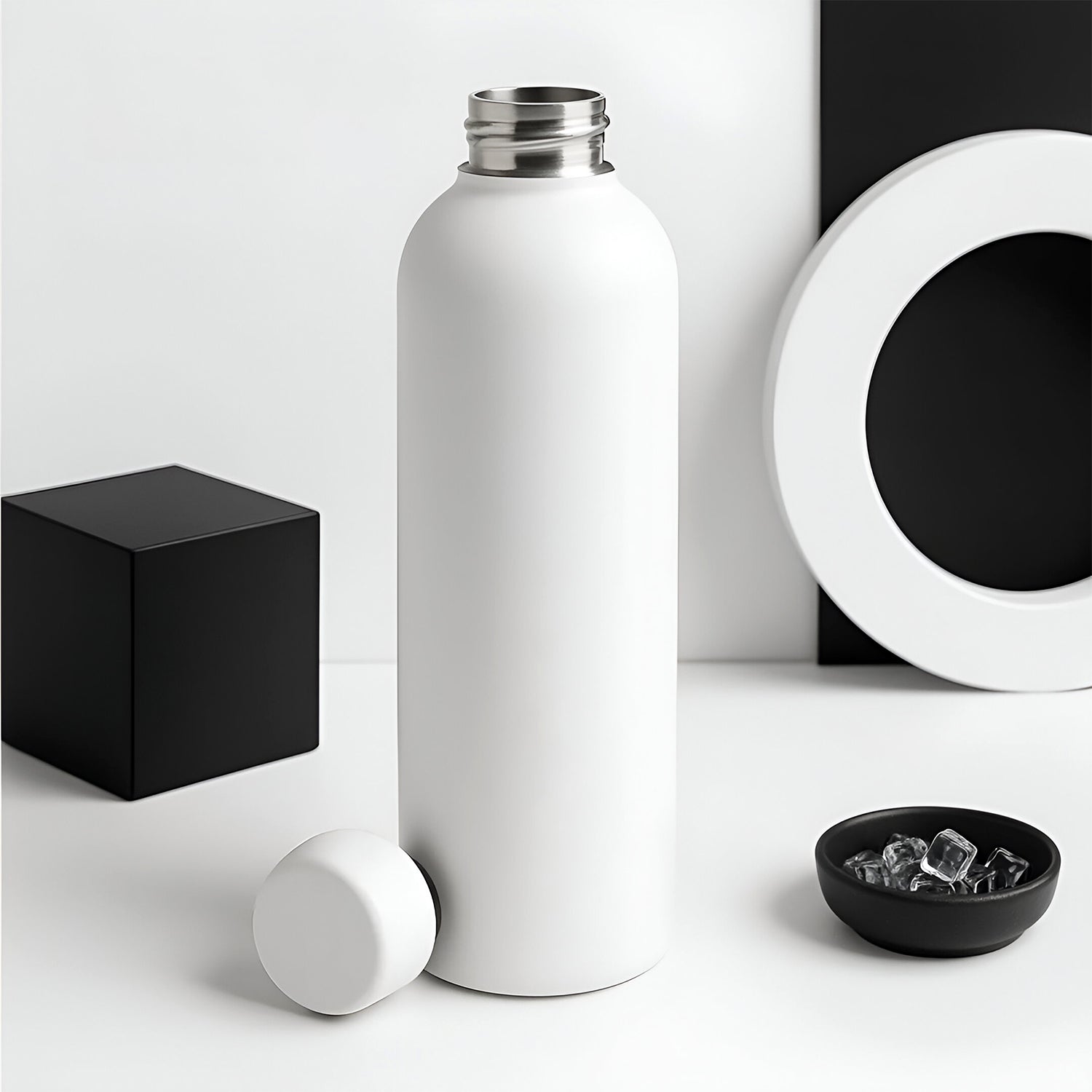 Stainless Steel Double Wall Vacuum-Insulated Drink Water (White / 500 ML Approx)