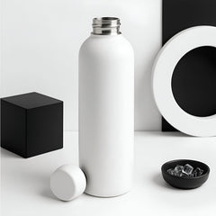 Stainless Steel Double Wall Vacuum-Insulated Drink Water (White / 500 ML Approx)