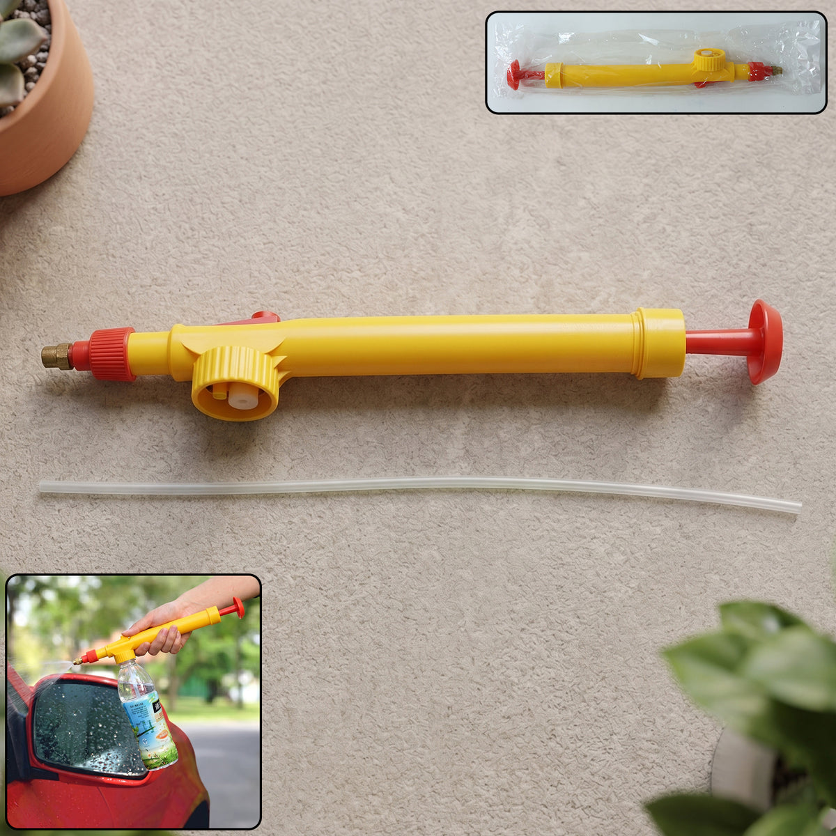 Bottle Sprayer for Plants Garden Pesticide Car Wash with Adjustable Brass Nozzle Sprayer (Handheld Pump)