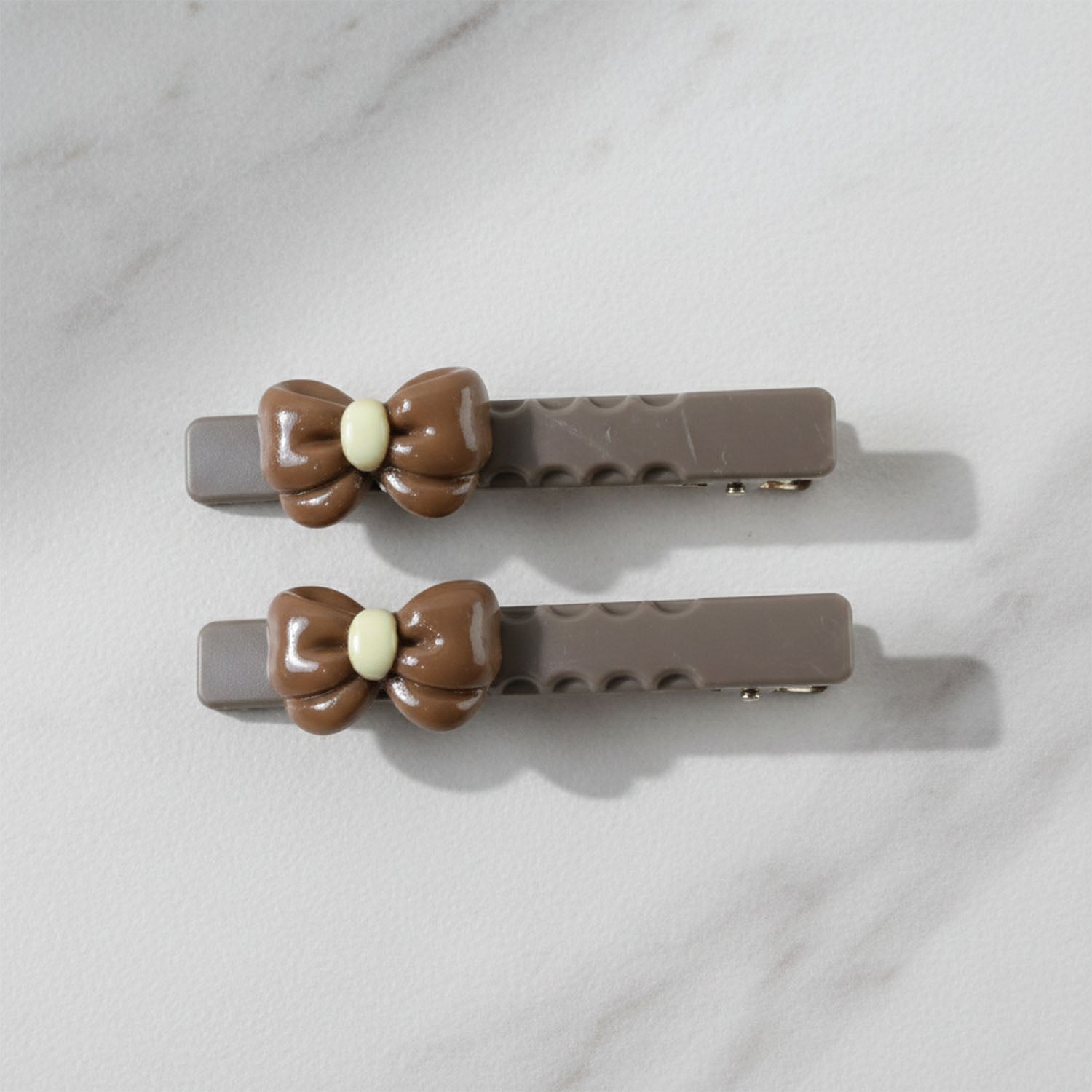 Elegant Bow Design Decorative Hair Clips Set (4 Pc)