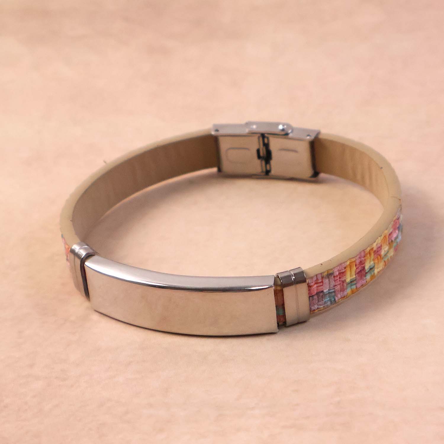 Premium Fancy Wrist Bracelet with Multicolor Woven Design (1 Pc)